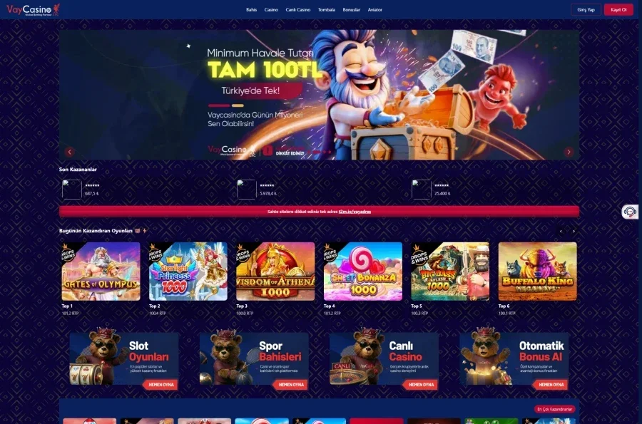 Vaycasino ekran görüntüsü